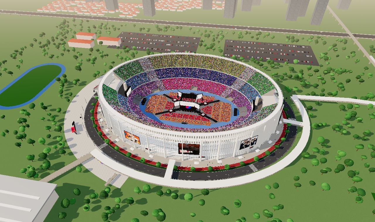 3D map of the stadium with ticket categories